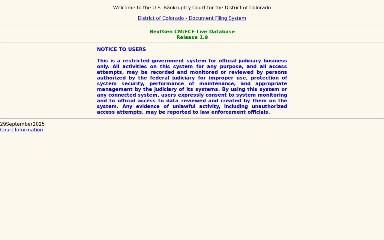 Gilpin County District Court bankruptcy CM ECF source