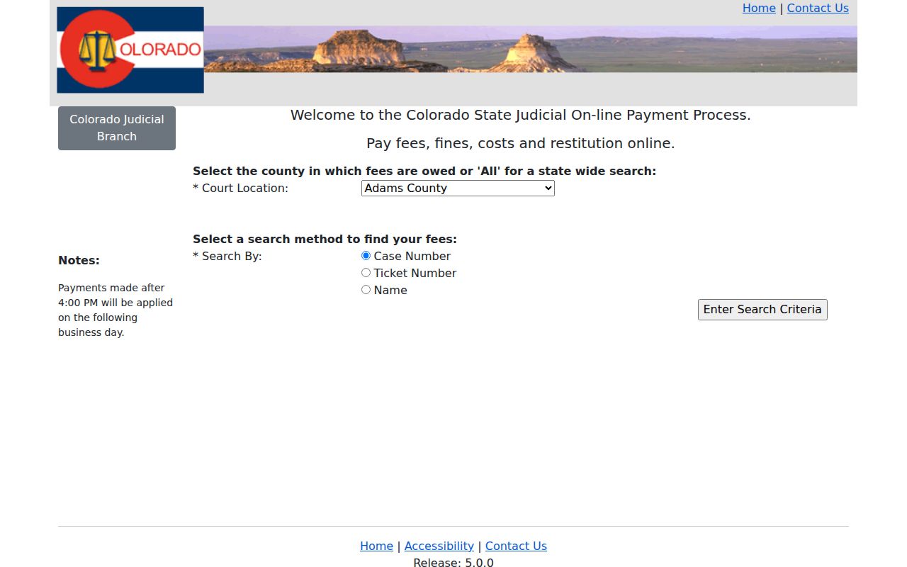 Gilpin County traffic court records online payment system