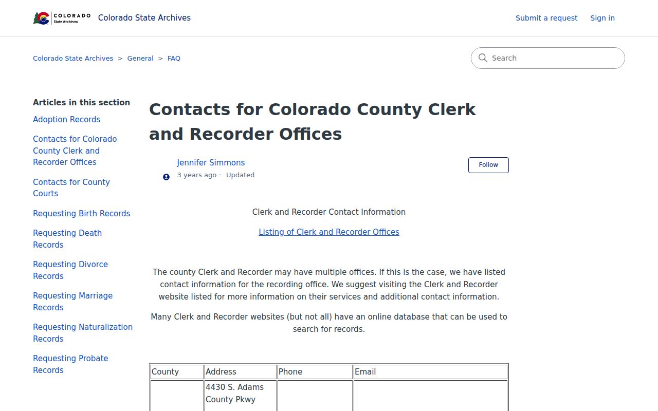 Gilpin County marriage records Clerk and Recorder contact list